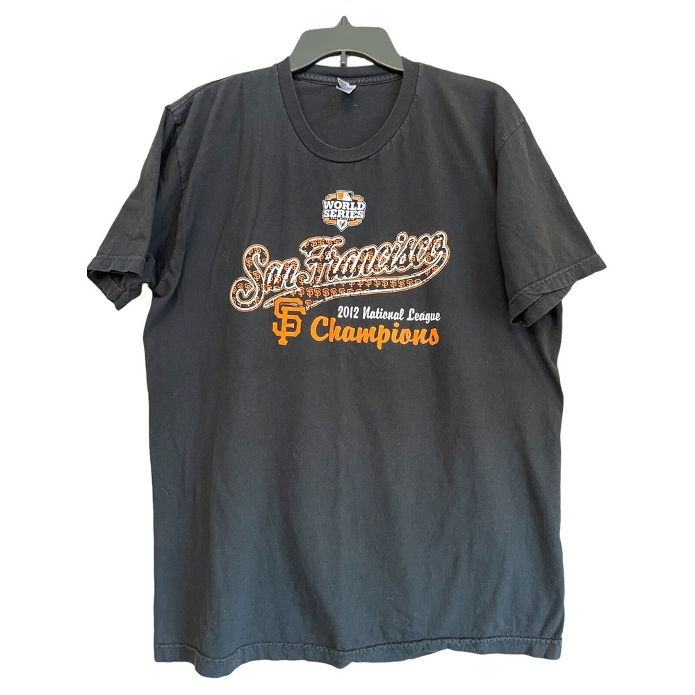 2012 San Francisco Giants World Series T Shirt Men XL Black NL Champs Baseball T